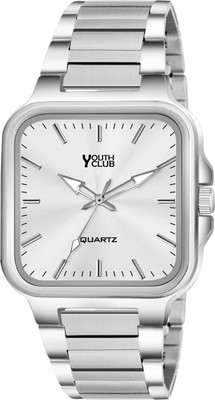 YOUTH CLUB SQ-1605 Square Dial Chronograph with Stainless Steel Analog Watch  - For Men