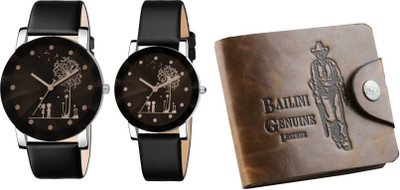 Skylark Gifts Stylish Trendy Analog Couple Watch Wallet Analog Watch  - For Couple