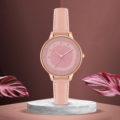 ETLIS MT-572 Versatile Rose Gold-Toned Pink Analog Watch  - For Women