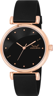 LOUIS DEVIN LD-CKL191-BLACK Black Silicone Strap Analog Watch  - For Women