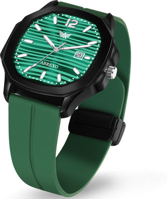 ABREXO Abx6700-Green Magnet Strap Watch BESTSELLER Green Silicone Magnet Strap Date Working Analog Watch For Boys Analog Watch  - For Men