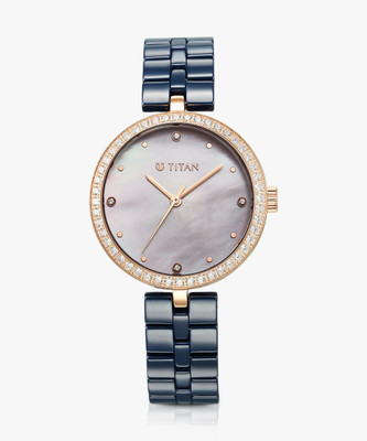 Titan Purple Ceramic Analog Watch  - For Women