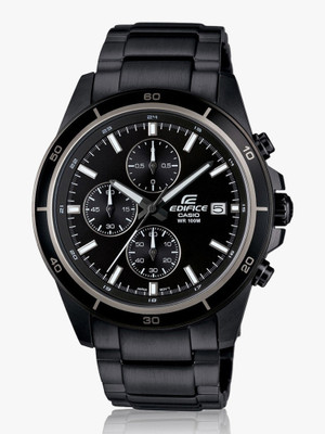 CASIO EFR-526BK-1A1VUDF Edifice Black Dial Black Stainless Steel Band Analog Watch  - For Men