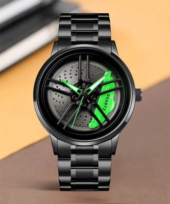 Spinner Men’s Rotating Wheel Dial Analog Watch A36 Spinning watch | Car wheel watch | Roatating watch | Gyro watch Analog Watch  - For Men