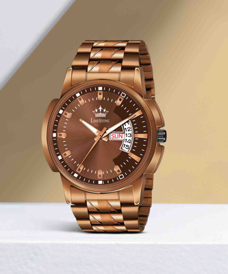 LIMESTONE Day & Date Functioning Original Copper Plated HMTS Quartz Analog Watch  - For Men