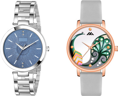 Fentex Trending combo analog watch with one leather and one Stainless Steel strap watch Trending combo analog watch with one leather and one Stainless Steel strap watch Analog Watch  - For Girls