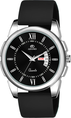 ADAMO 883SNI02 ADAMO Designer Day & Date Black Round Shape Dial Men's & Boy's Analog Watch  - For Men