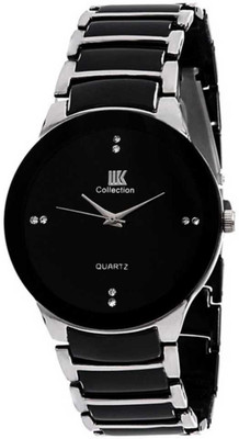 VIGIL Black Studded Dial with Black & Silver Metallic Bracelet Strap Analog Watch  - For Men