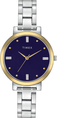 TIMEX Blue Dial Stainless Steel Analog Watch  - For Women