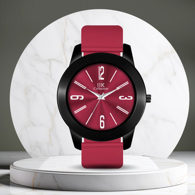 IIK Collection IIK-5002M Watch for Men Round Numerical Dial with Adjustable Flexible Silicon Strap Analog Watch  - For Boys