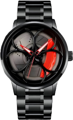 VXR wheelwatch0004 Car wheel watch | Spinning watch | Rotating watch | Gyro watch Analog Watch  - For Men