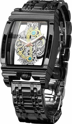 Ukp UKP_ Limited Skeleton Transparent Black Time functioning Series Skeleton Analog Watch  - For Men
