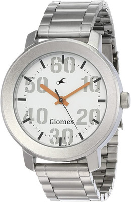 Giomex 3121SM01 White Silver Chain Premium Addition Analog Watch  - For Men