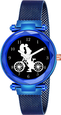RECARO Cycle Couple black Dial Maganet Analog Watch  - For Girls