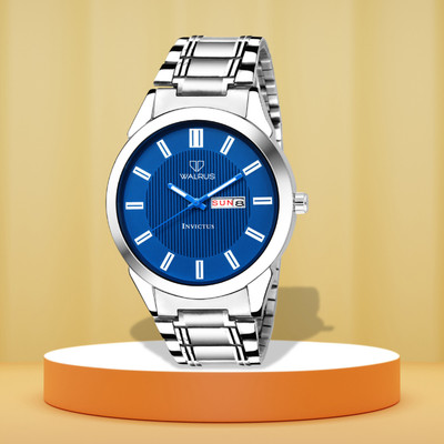 Walrus Walrus Invictus III Blue Dial Steel Men's Watch, Day & Date Invictus III Analog Watch  - For Men