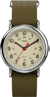 TIMEX T2N651UJ TIMEX Weekender Classic Beige Round Dial Analog Watch  - For Men & Women