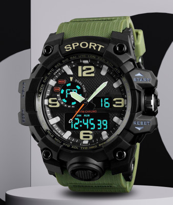 Harbor This green PU strap watch is the most popular among boys Analog-Digital Watch  - For Boys