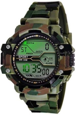 Trex ch-012_1 Army Style LED Light Digital Green Camouflage Watch Digital Watch  - For Boys & Girls