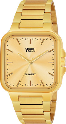 YOUTH CLUB SQ-1605 Square Dial Chronograph with Stainless Steel Analog Watch  - For Men