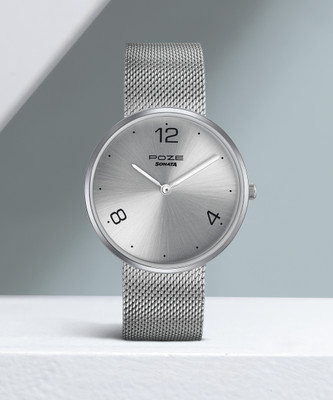 SONATA Poze Silver Dail Silver Strap Analog Watch  - For Men