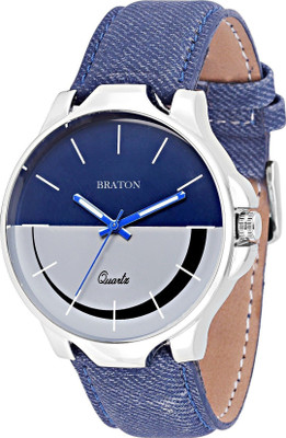 house of common Exceptional multicolor dial blue leather strap analog wrist Analog Watch  - For Men