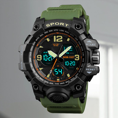 Diaggro SKM 1327 Green Multi-functional sport watch offering resistance to shocks and scratches Analog-Digital Watch  - For Men