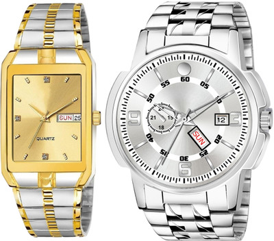 Caihong TT-Gold-SLV-10 Analog Watch  - For Men