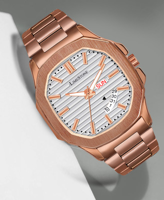 LIMESTONE Long Life Plating OTUS 3D Dial The Vintage Day and Date Functioning Boys Quartz Analog Watch  - For Men