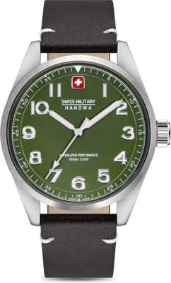 Swiss Military Hanowa FALCON Water Resistant Dial 3 HAND Leather Strap Analog Watch  - For Men