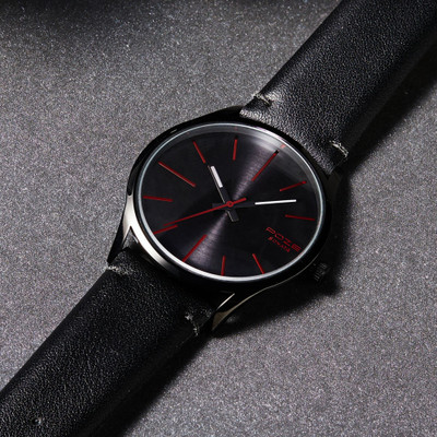 SONATA Poze Men Analog Black Dial Black Strap Analog Watch  - For Men