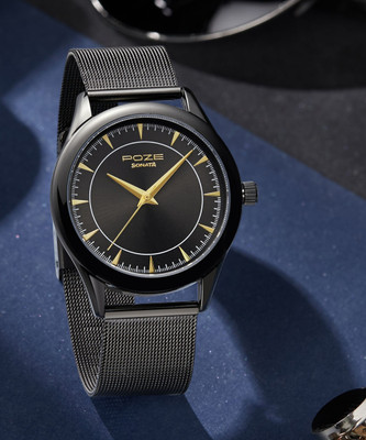 SONATA Poze Black Dial Black Strap Analog Watch  - For Men