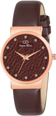 AquaBliss Brown Dial Brown Leather Analog Watch  - For Women