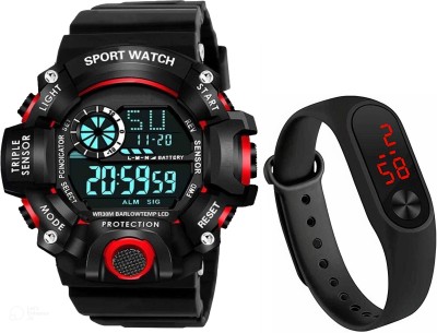 HALA VKRDG810 Multi-Function Stylish Sports PU Strap Amazing Look Cool Style Digital Watch  - For Boys
