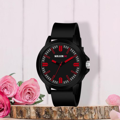 KILLER KL-9611-BK-RD Big Dial Analog Watch  - For Men