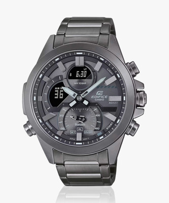 CASIO ECB-30DC-1BDF Edifice Gray Dial Gray Resin Strap Analog-Digital Watch  - For Men