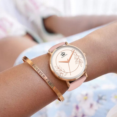 LIMESTONE Chalky Charm Watch Bracelet Stack Lovebird Chalky Charm Watch Bracelet Stack Analog Watch  - For Women