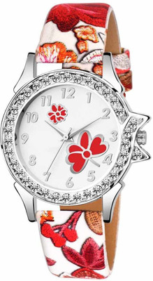 Stepso 315 flower Silver diamond studded attractive butterfly style trending design kids and women Analog Watch  - For Girls