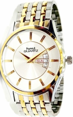 Hmt Swarna 1627 HMT1627 Silver Dial Silver Golden Chain Date & Day Men Watch Analog Watch  - For Men