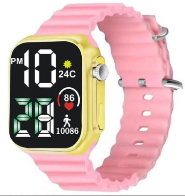 MVS Digital Dial Waterproof Smart Design Led Display Kids Watch Ultra Led Square Digital Watch for Kids, Time and Date Display Digital Watch  - For Boys & Girls