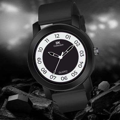 IIK Collection IIK-959MN Round Numerical Dial |Long Battery Life with Adjustable Fixable Silicon Strap Analog Watch  - For Men
