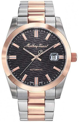 Mathey-Tissot H1450ATRN Swiss Made Automatic Black Dial Analog Watch  - For Men