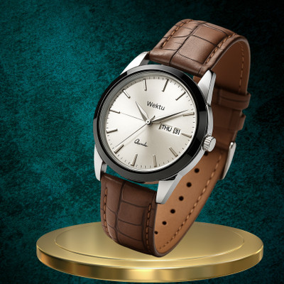 WEKTU Styalish Men Watch/Analog Brown/Silver/26 Analog Watch  - For Boys