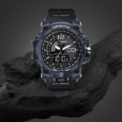 Carlington CT 3366 Black Endurance Series Analog-Digital Watch  - For Men