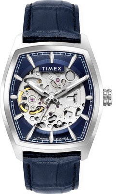 TIMEX TWEG25901 Silver Rectangle Dial Automatic Analog Watch  - For Men