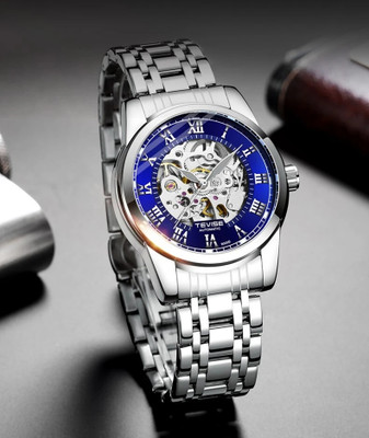 Tevise Automatic Mechanical skeleton watch Stainless Steel Chain Strap Wrist Watch Analog Watch  - For Men