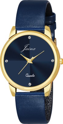 Jainx JW8521 Blue Dial Genuine Leather Strap Analog Watch  - For Women