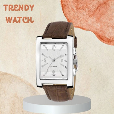house of common Trendy Analog Square Leathers Strap Wrist Watch Analog Watch  - For Men