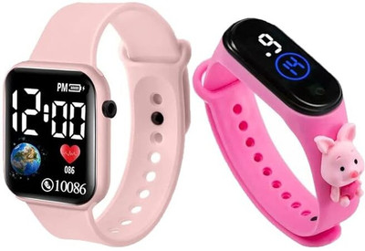 BST Stylish Kids Digital watch Date and Time Rectangular Display Fashion Stylish Kids Digital watch Date and Time Rectangular Display Digital Watch  - For Boys & Girls