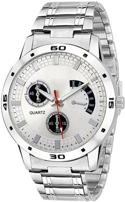 WEDSCOY Chronograph Pattern Unique Dial Design Fancy Stainless Steel Belt Analog Watch  - For Men