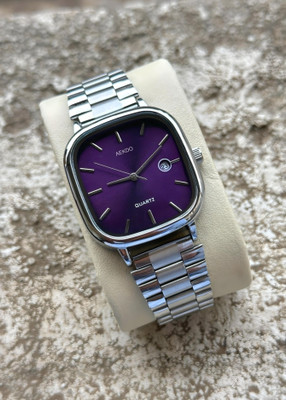 AEKDO AVM0031 UNISEX Analog Watch – Square Dial, Date Working & Adjustable Steel Chain Analog Watch  - For Men & Women